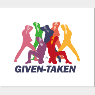 Enhypen silhouette style design in the given taken era Posters and Art